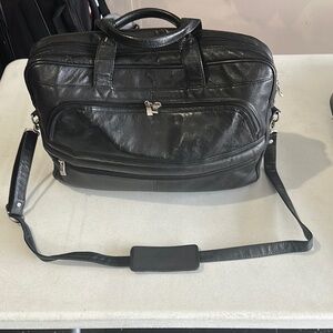 Black Leather Men's Bag